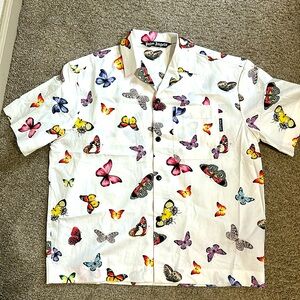 Palm Angels Butterfly Button Up Medium